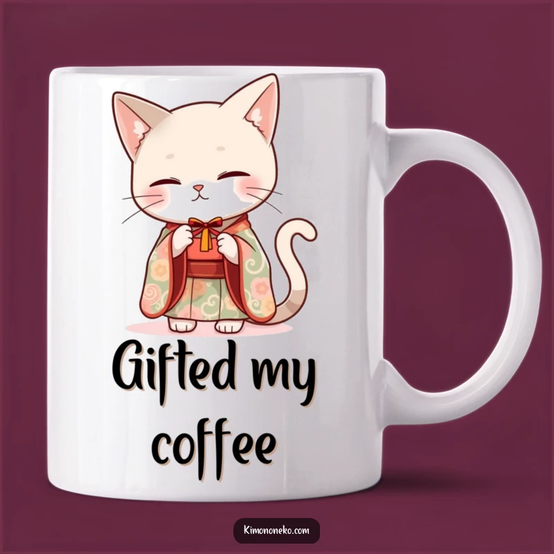 Funny Sleek Cat Kimono Mug - A Gracious Gift-Giving Surprise!