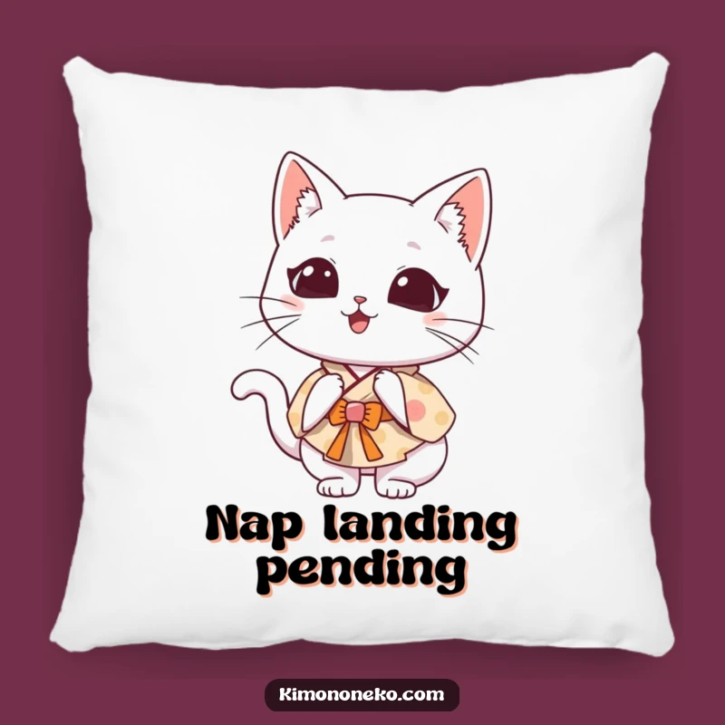 Funny Kawaii Cat Kimono Pillow: Cozy Tumble, Cute Funny Gift