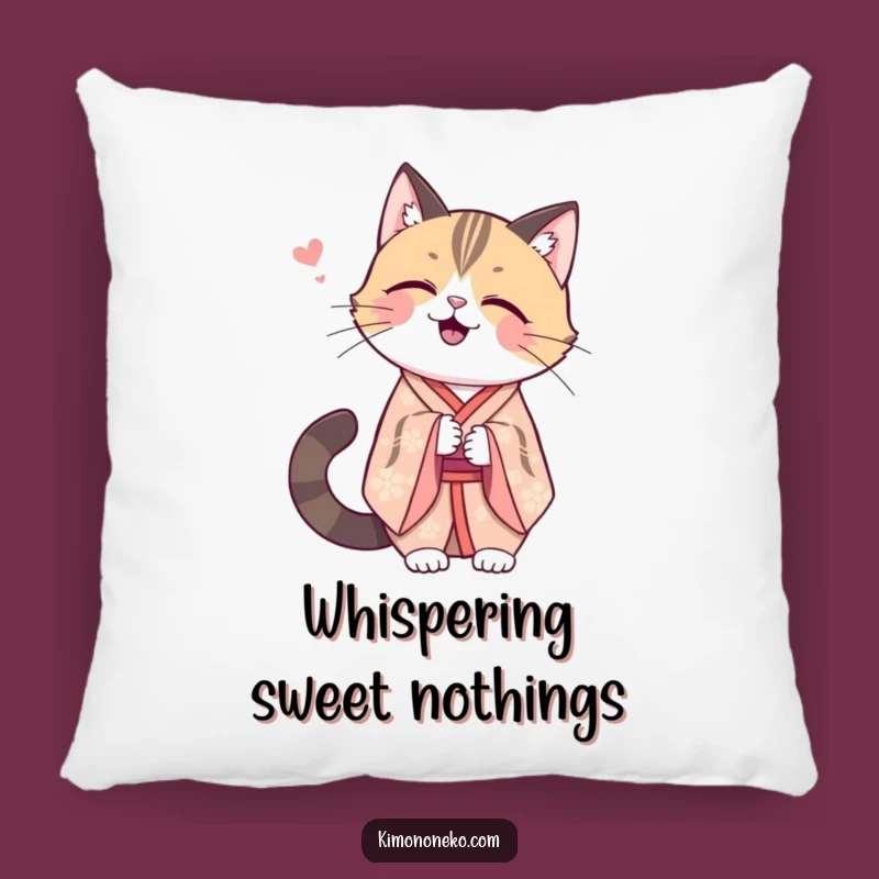 Funny Kawaii Cat Kimono Pillow: Cozy Secret, Cute Funny Gift