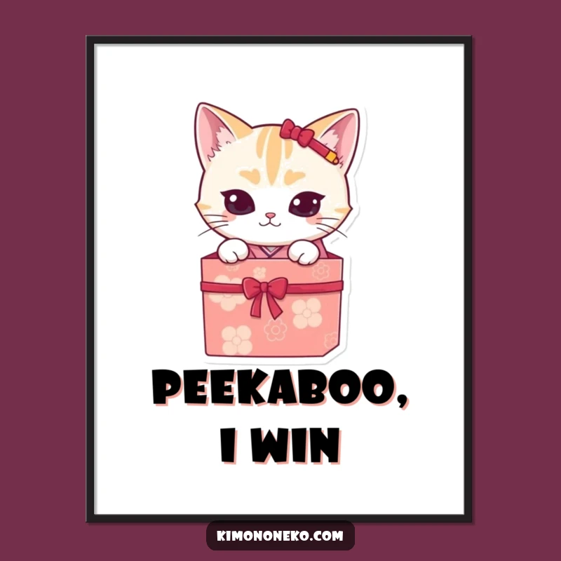 Funny Kawaii Cat Kimono Digital Art - Instant Humorous Decor!