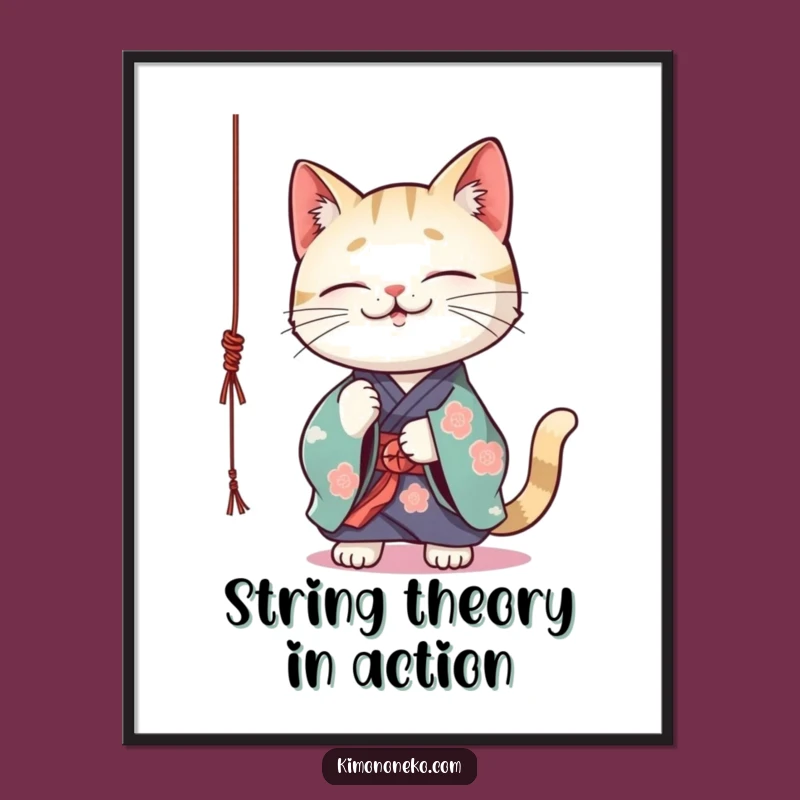 Funny Kawaii Cat Kimono Digital Print: Playful Art, Vibrant Decor, Instant Hilarious Gift