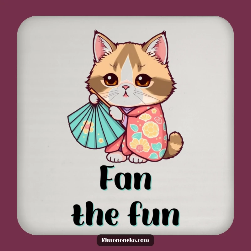 Funny Kawaii Scottish Fold Cat Coaster - Cute Anime Drink Mat