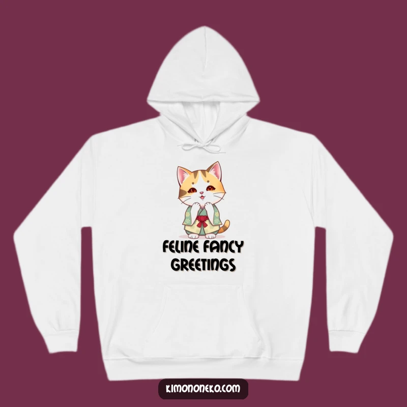 Cozy Funny Kawaii Calico Cat Kimono Hoodie: Warmth & Polite Anime Style Gift