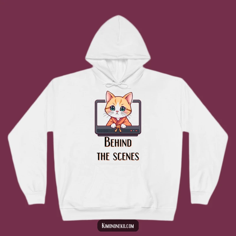 Funny Curious Cat Kimono Hoodie - Cozy Peek-a-Boo Style!