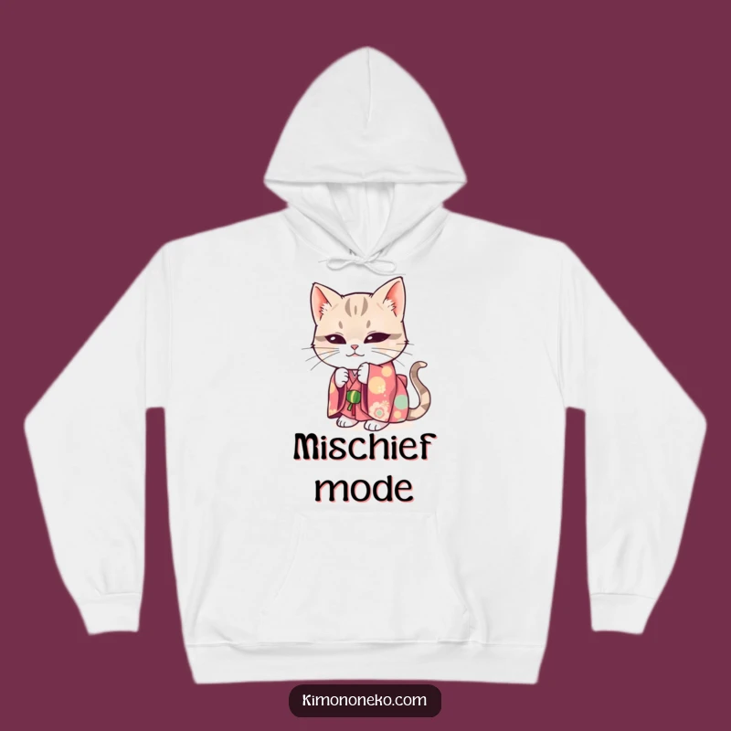 Funny Mischievous Cat Kimono Hoodie: Cozy Comfort & Playful Style