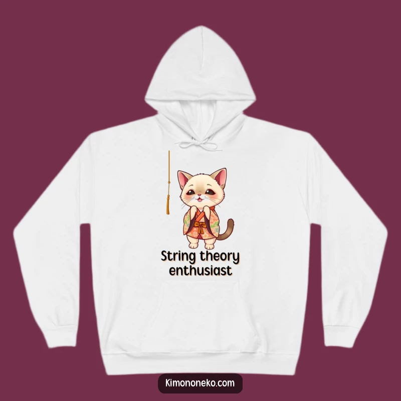 Funny Siamese Cat Kimono Hoodie: Cozy Kawaii Oriental Cat Batting String Sweatshirt