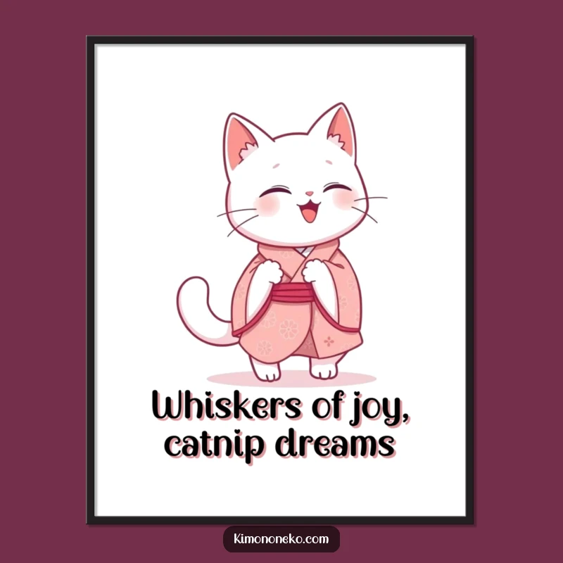 Free Printable Kawaii Cat Wall Art: Chasing Tails Decor!