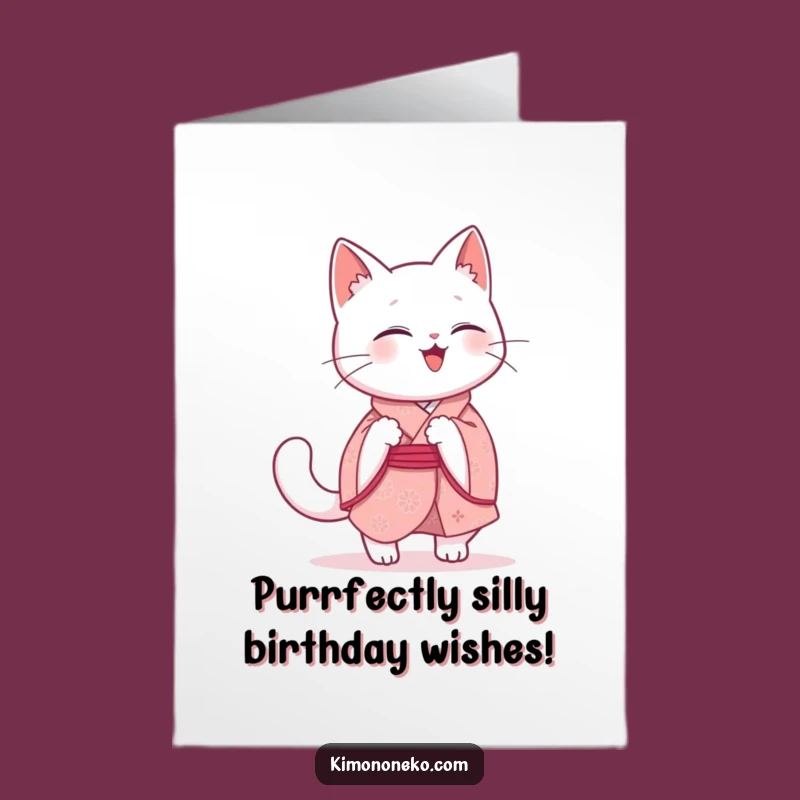 Free Printable Kawaii Cat Birthday Card: Chasing Tails of Fun!