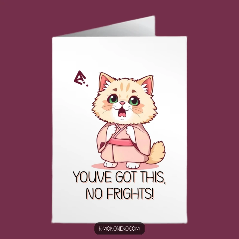 Free Printable Persian Cat Congrats Card: Surprised Success!
