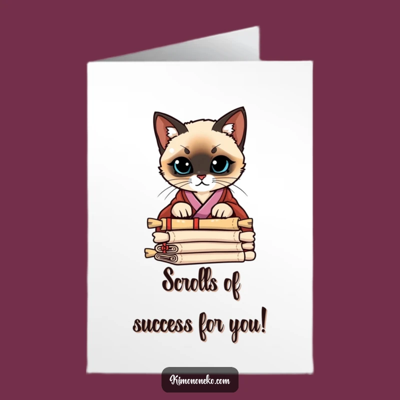 Free Printable Siamese Cat Kimono Congrats Card - Funny Downloadable Gift