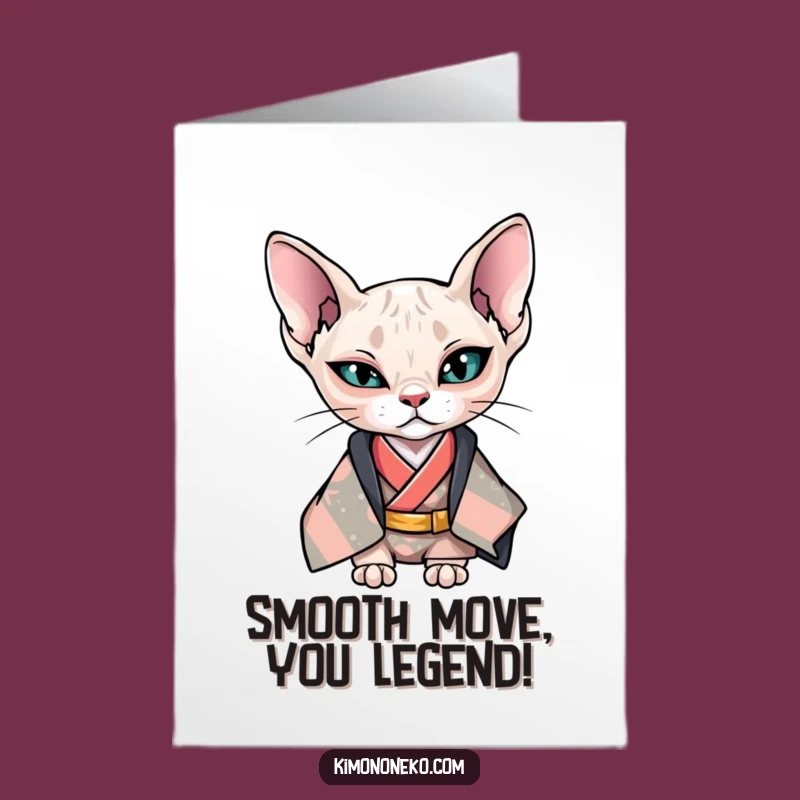 You Did It! Free Printable Congrats Card: Sphynx Cat Wink