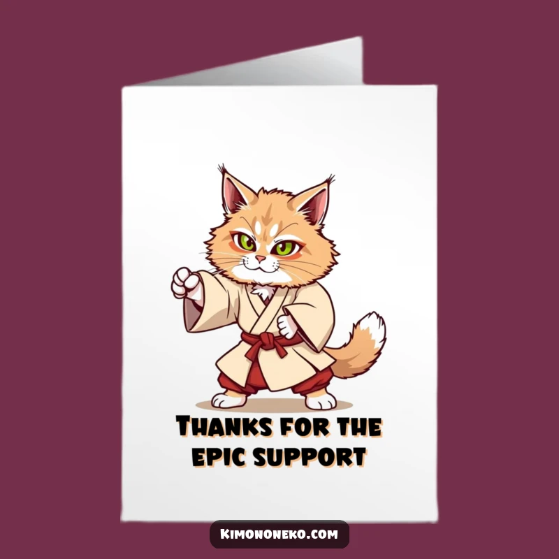Thanks! Free Printable Card: Maine Coon Martial Arts