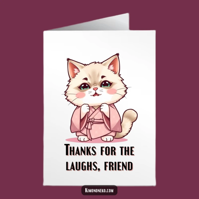 Thanks! Free Printable Card: Ragdoll Cat Funny Face