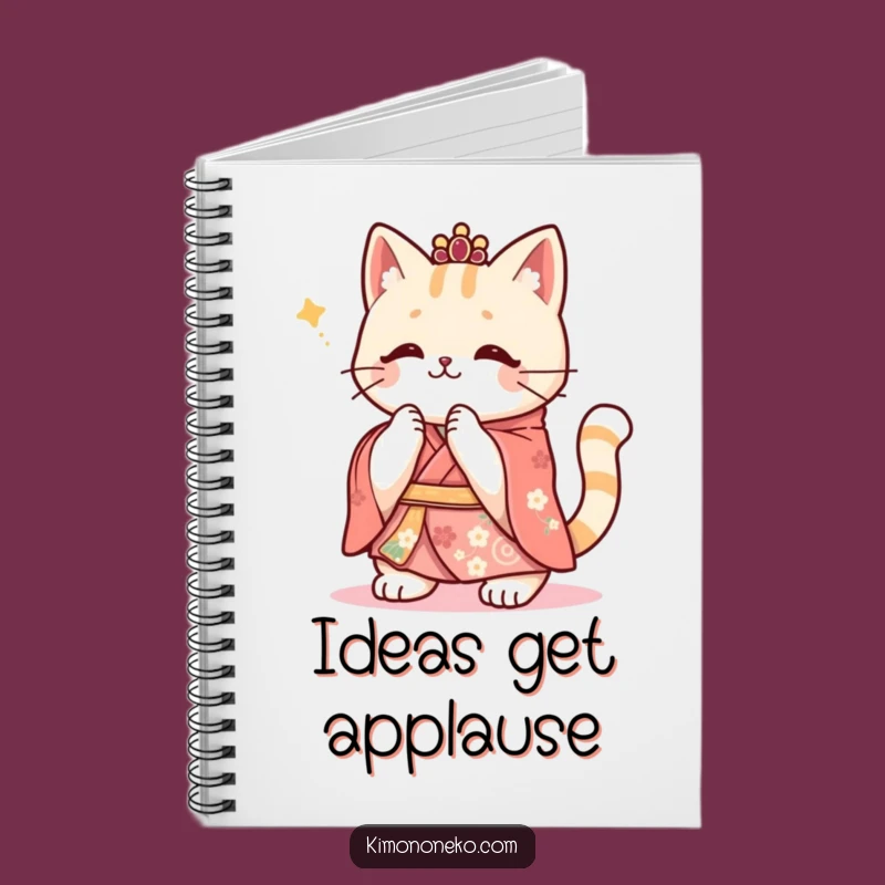 Funny Kawaii Cat Kimono Notebook: Festive Notes, Cheerful Funny Gift