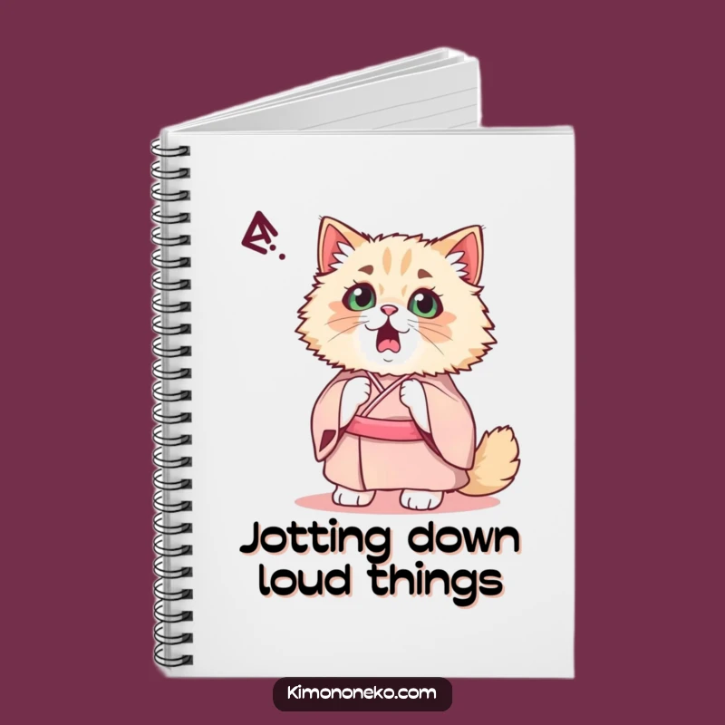 Funny Kawaii Persian Cat Notebook: Startled Reaction Journal