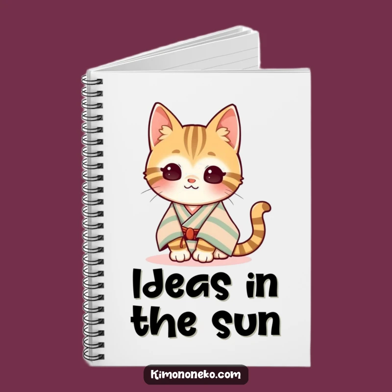 Funny Kawaii Tabby Notebook: Content Cat Journal for Ideas