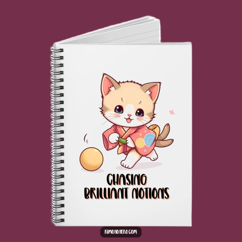 Funny Playful Kitten Kimono Notebook: Energetic Feline Journal, Perfect Funny Gift for Ideas