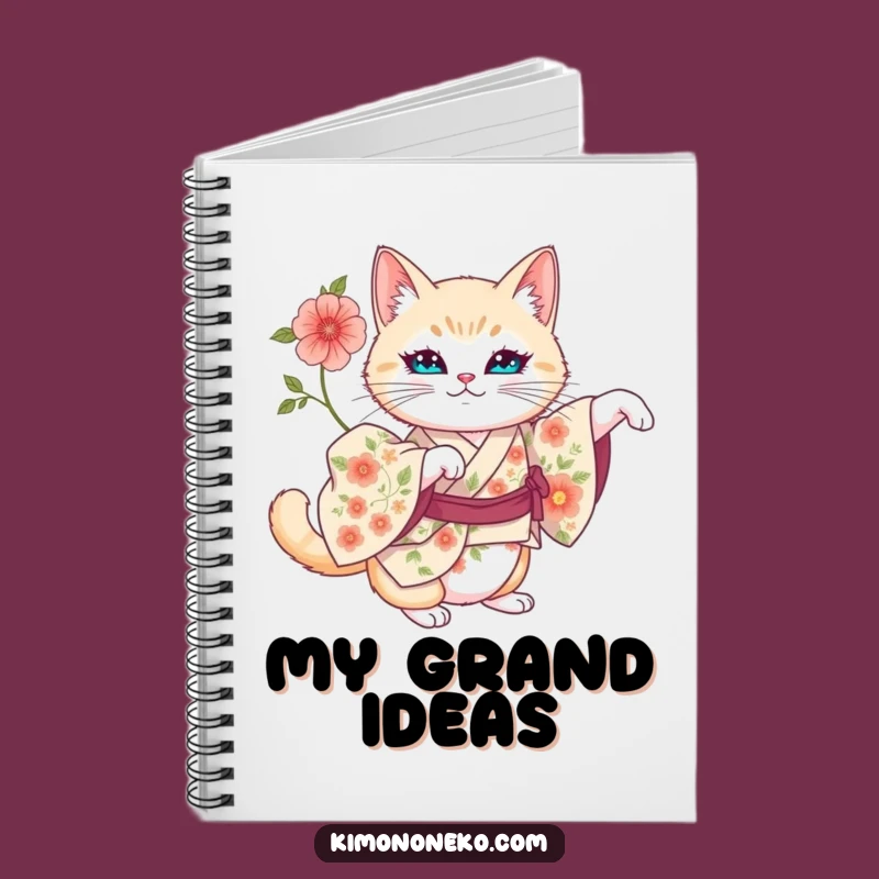 Funny Artistic Cat Kimono Notebook: Compose Your Masterpieces
