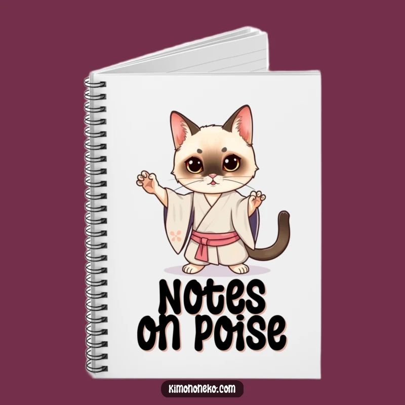 Funny Siamese Cat Kimono Notebook: Kawaii Drama for Notes - Hilarious Gift