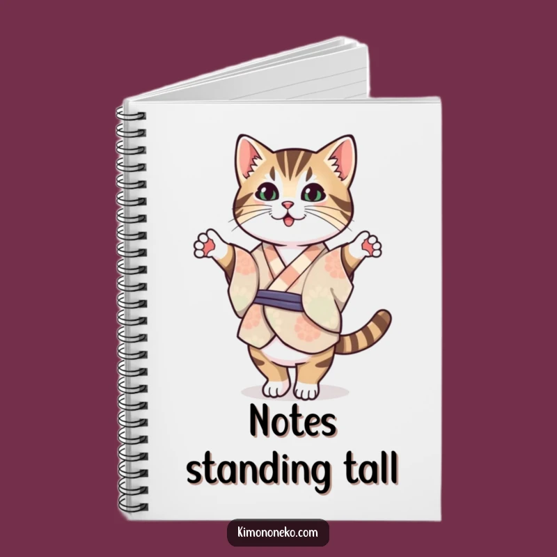 Funny Tabby Cat Kimono Notebook: Kawaii Balance for Notes - Hilarious Gift