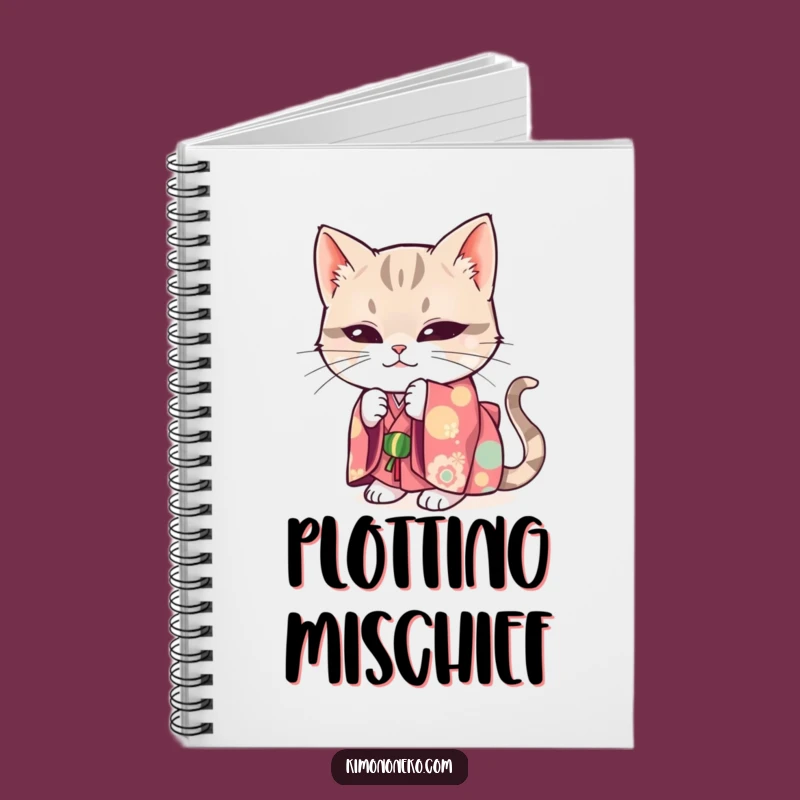 Funny Mischievous Cat Kimono Notebook: Jot Down Your Playful Ideas