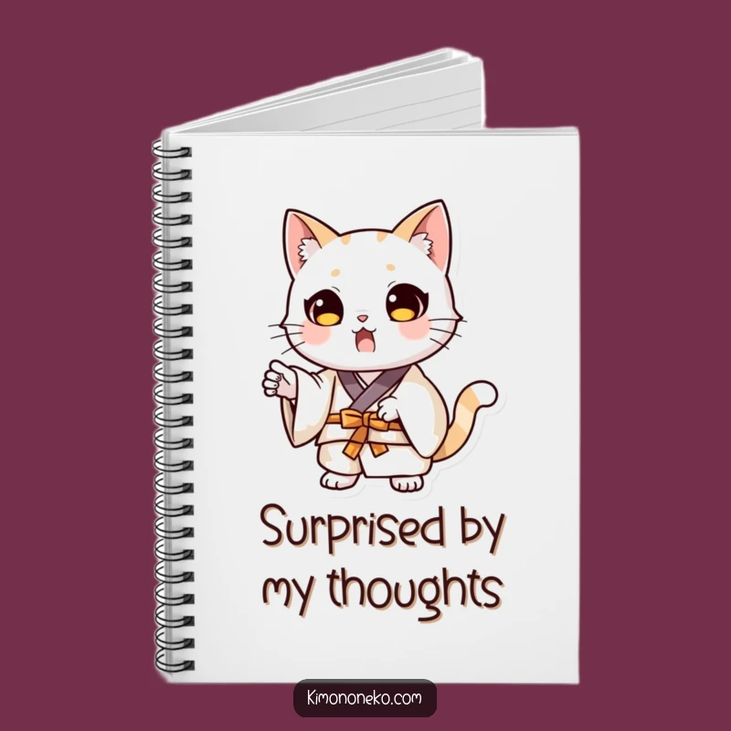 Funny Cat Kimono Surprise Notebook: Jot Down Dramatic Thoughts