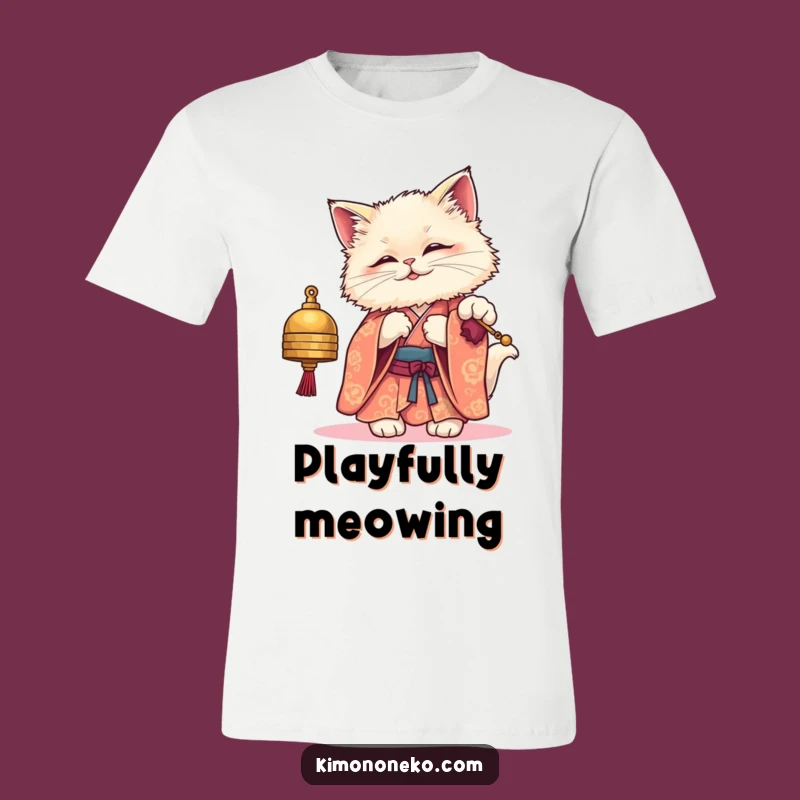 Funny Kawaii Cat Kimono Tee: Embrace Adorable Playfulness with This Graphic Shirt