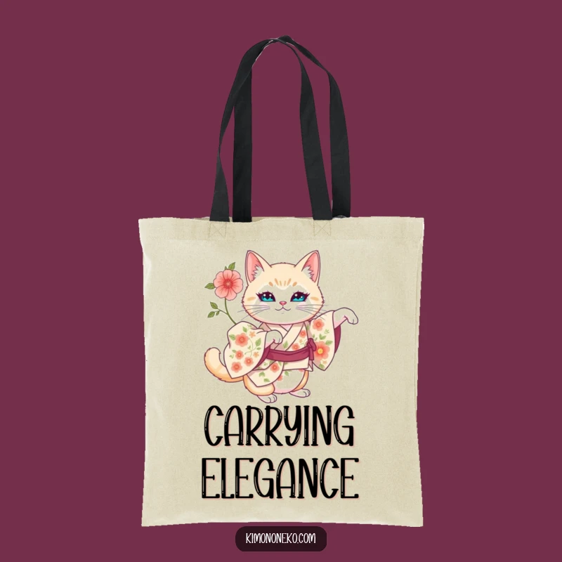 Funny Artistic Cat Kimono Tote Bag: Carry Your Artistry