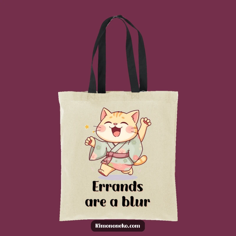 Funny Joyful Cat Kimono Tote Bag: Carry Your Fun with Vibrant Feline Flair Gift