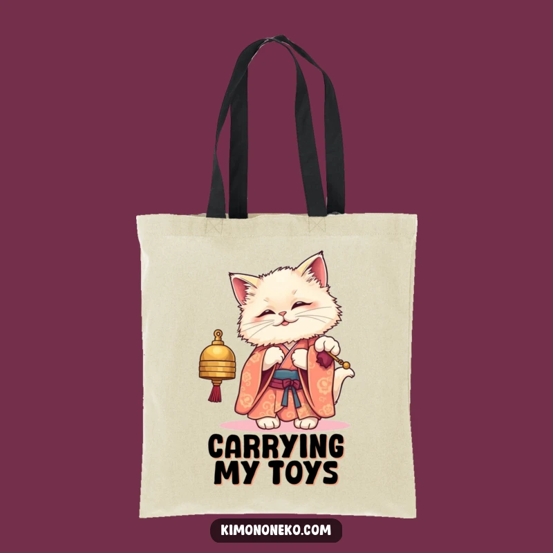 Funny Kawaii Cat Kimono Tote Bag: Carry Your Essentials with Adorable Flair