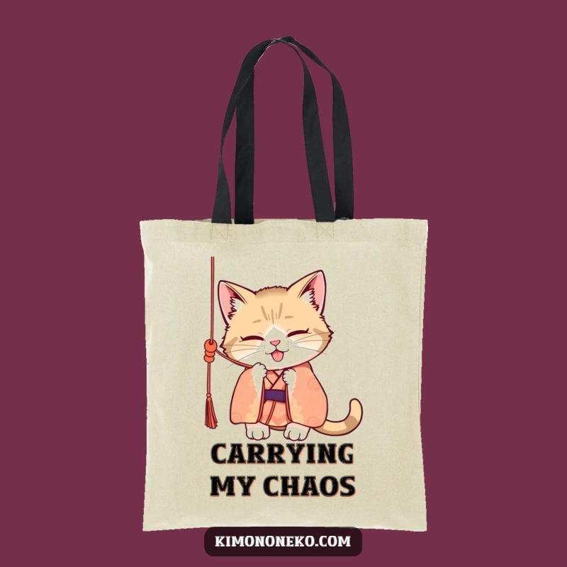 Funny Mischievous Cat Kimono Tote Bag - Carry Your Laughs