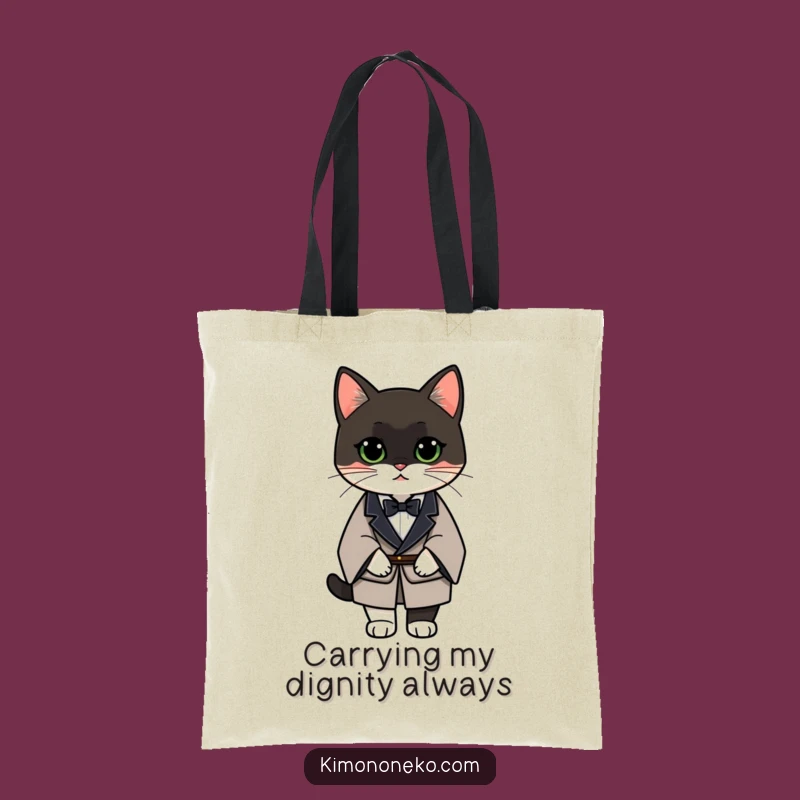 Funny Tuxedo Cat Kimono Tote Bag: Carry Elegance Everywhere!